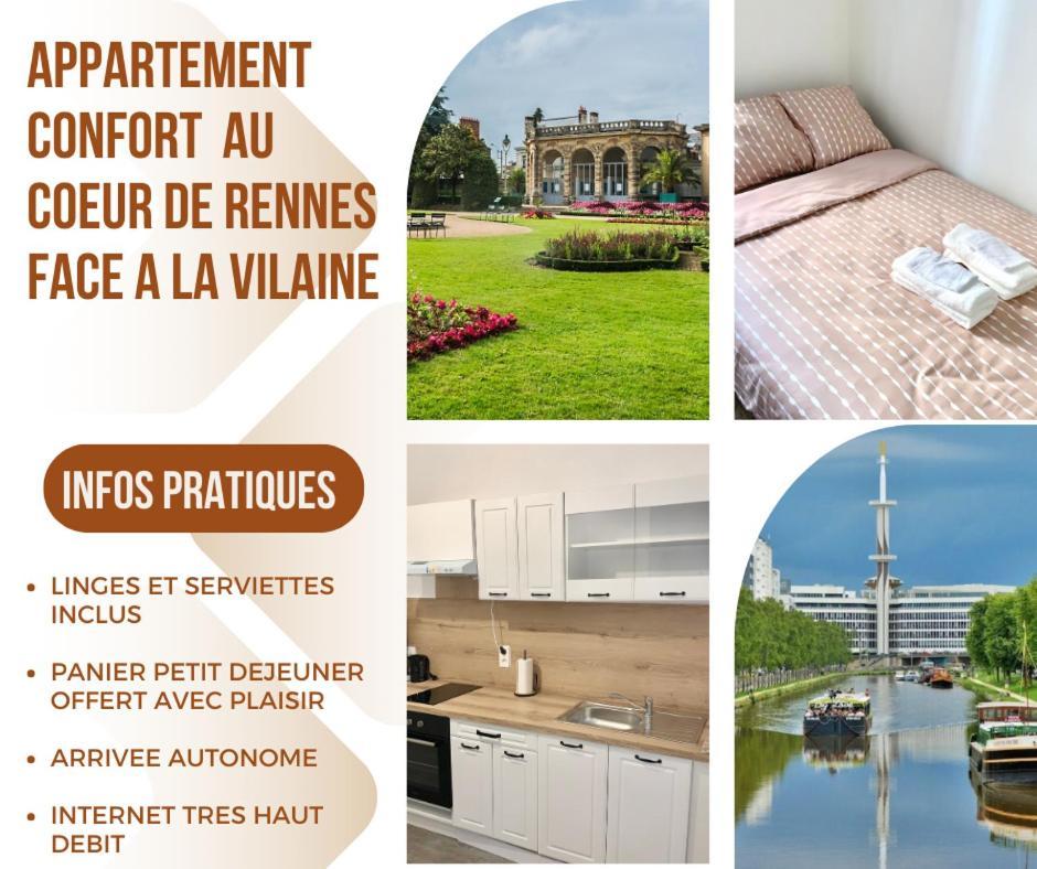 Charmant Cocon Au Coeur De Rennes Calme Et Lumineux Eksteriør billede